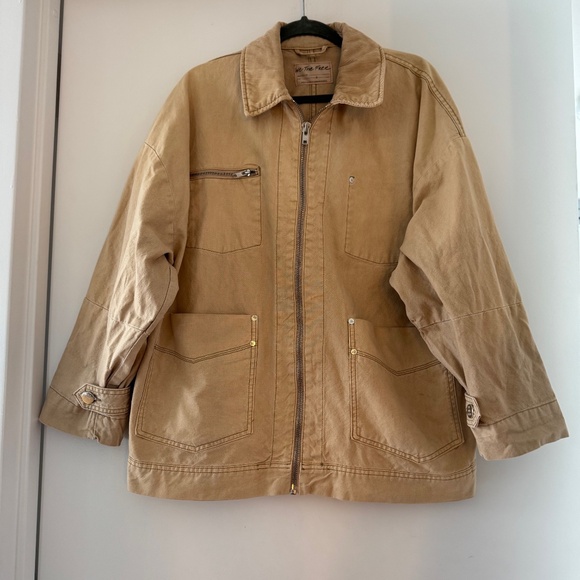 Free People We The Free Easy That Canvas Jacket Sz Sm - Picture 5 of 7